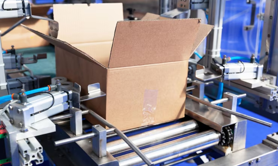 Packaging cardboard boxes with Pneumatic Baler