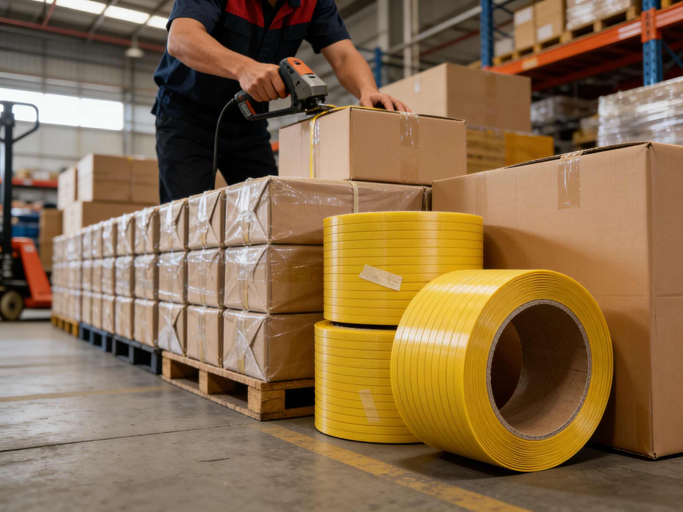 5mm PP strapping tape in E-commerce centers