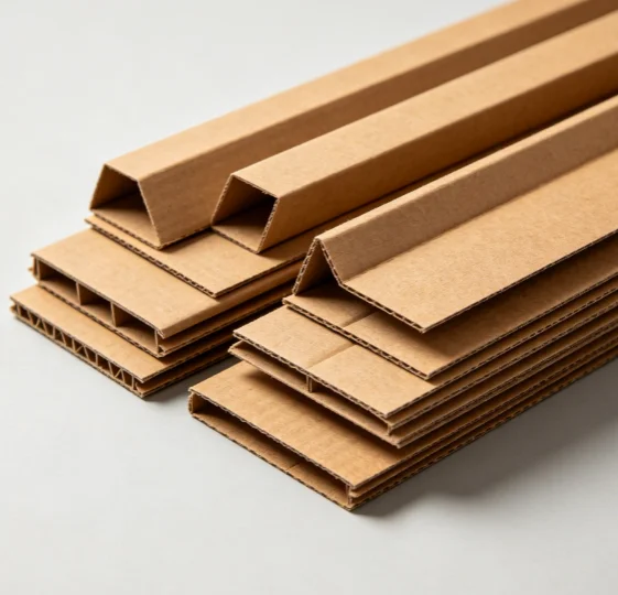 Kraft paper edge protectors product flat lay