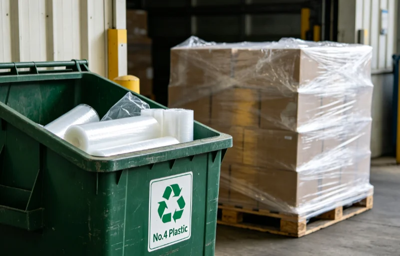 LDPE shrink wrap recycling warehouse overview