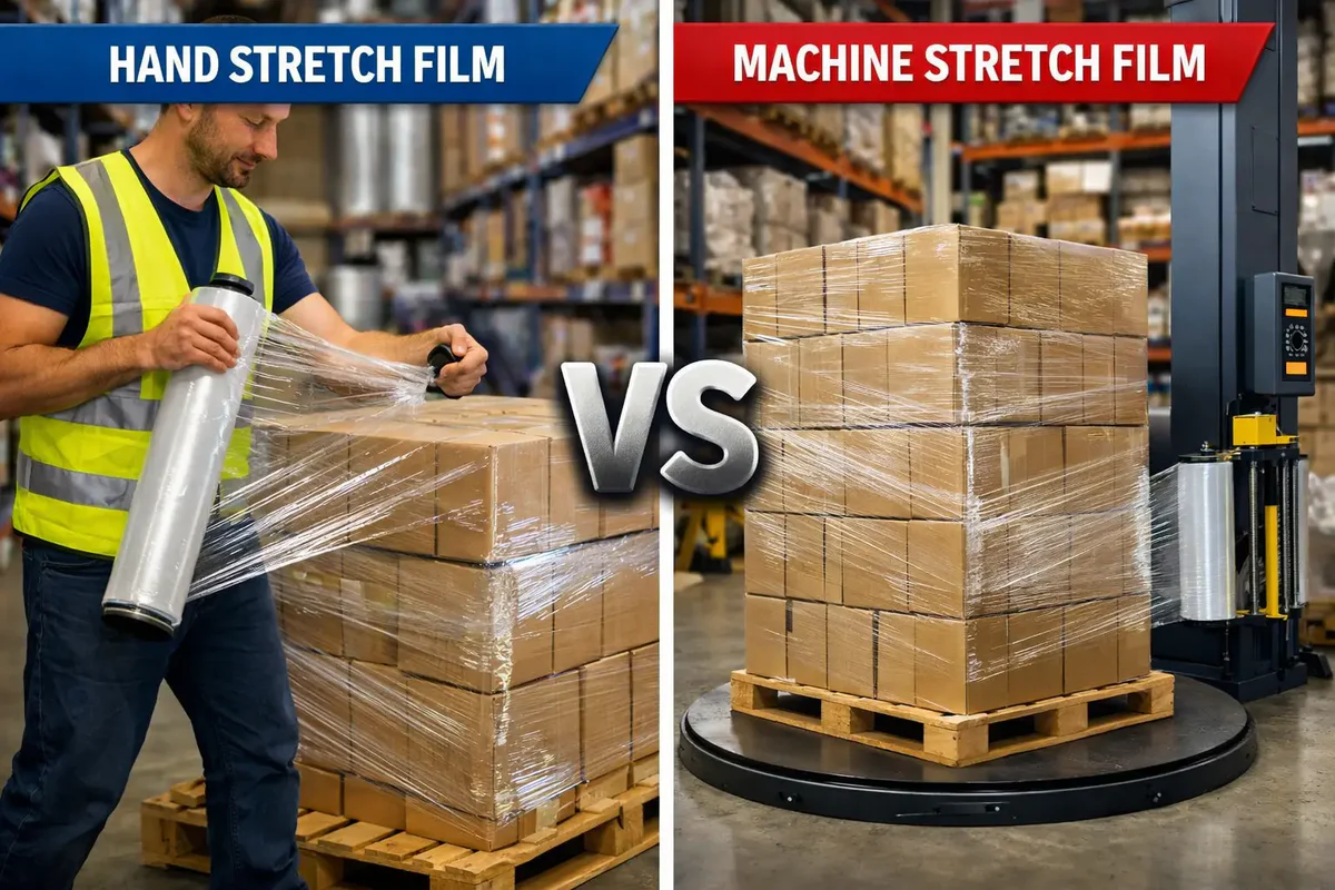 Stretch Film Buyer’s Guide: Hand Stretch Film vs Machine Stretch Film Stretch Film Buyer’s Guide: Hand Stretch Film vs Machine Stretch Film