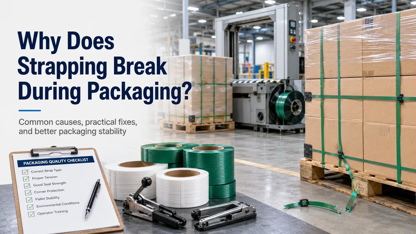 Why Does Strapping Break During Packaging? 8 Common Causes and Practical Fixes Why Does Strapping Break During Packaging? 8 Common Causes and Practical Fixes