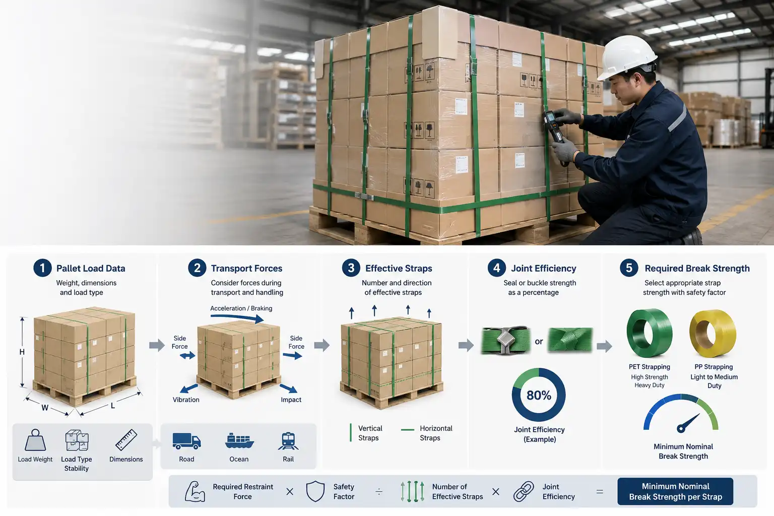 How Much Strapping Do You Need per Pallet? Usage and Cost Calculator