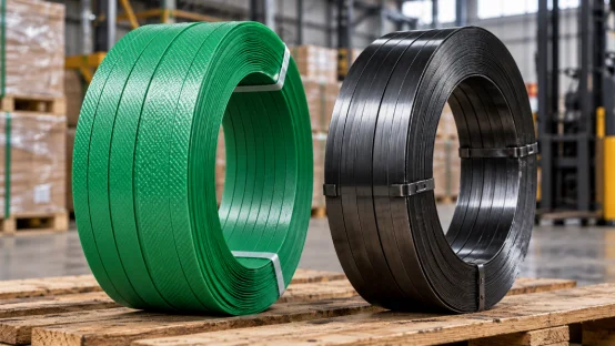 PET vs. Steel Strapping: Properties, Specs, and Applications PET vs. Steel Strapping: Properties, Specs, and Applications